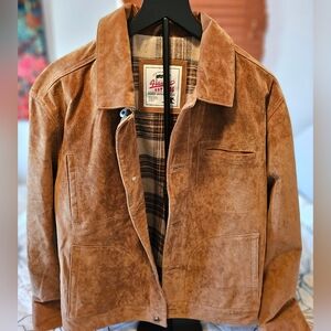 Men's Tan Suede Jacket (Large)
